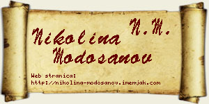 Nikolina Modošanov vizit kartica